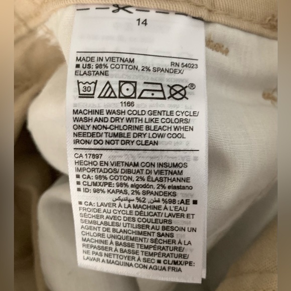 Old Navy Boy’s Skinny Adjustable Uniform Chino Pants, Size 14 - Picture 6 of 7